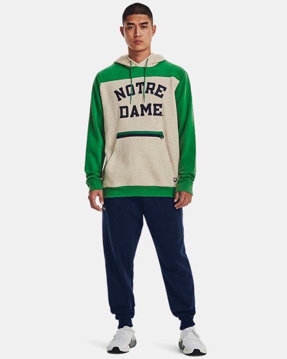 Men's UA Iconic All Day Fleece Collegiate Hoodie, Green, pdpMainDesktop image number 2
